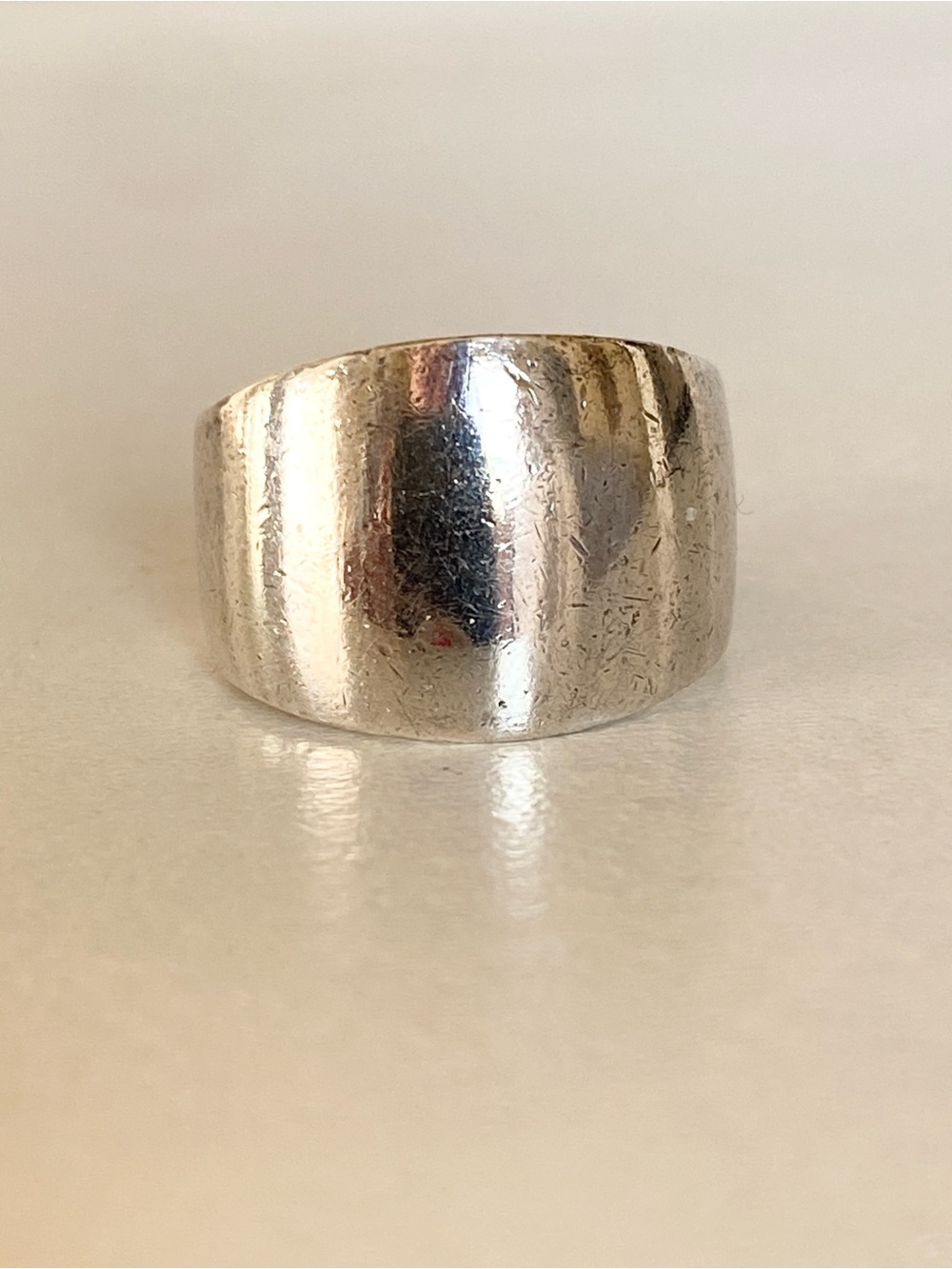 Wide Flat Bold Sterling Silver Ring